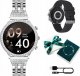 Smartwatch Manta Smartwatch damski Manta Diamond Lusso srebrny + bransoletka YES 12