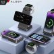 Ładowarka Alogy Ładowarka Indukcyjna Bezprzewodowa Mag Safe 3w1 Qi 18W do iPhone, Apple Watch, AirPods stacja ładowania stojak Alogy czarna 1