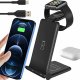 Ładowarka Alogy Ładowarka Bezprzewodowa Indukcyjna 3w1 Qi 15W do iPhone, Apple Watch, AirPods stacja ładowania stojak Alogy czarna 2