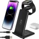 Ładowarka Alogy Ładowarka Bezprzewodowa Indukcyjna 3w1 Qi 15W do iPhone, Apple Watch, AirPods stacja ładowania stojak Alogy czarna 5