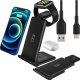 Ładowarka Alogy Ładowarka Bezprzewodowa Indukcyjna 3w1 Qi 15W do iPhone, Apple Watch, AirPods stacja ładowania stojak Alogy czarna 6