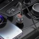 Ładowarka Hoco HOCO ładowarka samochodowa 2 x Typ C z wyświetlaczem + kabel Typ C do Lightning PD QC3.0 3A 60W NZ12C transparentna pomarańczowa 2