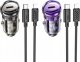 Ładowarka Hoco HOCO ładowarka samochodowa Typ C + kabel Typ C do Lightning PD QC3.0 30W Z53 fioletowa 3