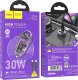 Ładowarka Hoco HOCO ładowarka samochodowa USB A + Typ C + kabel Typ C do Lightning PD QC3.0 3A 30W Z53A fioletowa 3