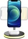 Ładowarka Deltaco 3-in-1 magnetinis belaidis įkroviklis DELTACO, telefonas/TWS/laikrodis, LED lemputė / QI-1041 2