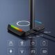 Feegar STOJAK NA SŁUCHAWKI HOLD Podświetlanie RGB HUB 3x USB Typ-C Indukcja 6