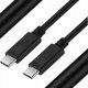 Kabel USB Art USB-C - USB-C Czarny (ZASART AZ-U65W3) 1