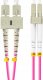 Lanberg LANBERG Patchcord Światłowodowy MM LC/UPC-SC/UPC Duplex 3.0mm OM4 50/125 LSZH 5M Fioletowy 3