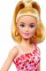 Lalka Barbie Mattel Fashionistas w różowo-czerwonej, kwiecistej sukience (FBR37/HJT02) 1