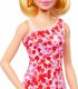 Lalka Barbie Mattel Fashionistas w różowo-czerwonej, kwiecistej sukience (FBR37/HJT02) 2