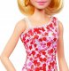 Lalka Barbie Mattel Fashionistas w różowo-czerwonej, kwiecistej sukience (FBR37/HJT02) 4