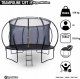 Trampolina ogrodowa HyperMotion XXL z siatką wewnętrzną 12 FT 366 cm 4