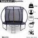 Trampolina ogrodowa HyperMotion Jump z siatką wewnętrzną 8 FT 244 cm 3