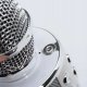 Mikrofon OEM Mikrofon multimedialny karaoke CR58S HQ srebrny 4