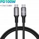 Kabel USB Rocoren USB-C - USB-C 2 m Czarny 1