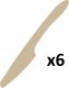 Kadax Noże Jednorazowe Drewniane sztućce 6 szt 1