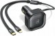 Ładowarka Usams Ładowarka samochodowa USAMS C41 ze zwijanym kablem 1xUSB-C, 1xLightning PD 30W Fast Charge czarny/black 1