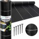 Linarem SiatkiSieci AGROTKANINA 135G 1,6x50m PREMIUM UV 3% AGROWŁÓKNINA MATA CZARNA + KOŁKI 1
