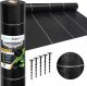 Linarem SiatkiSieci AGROTKANINA 135G 1,1x50m PREMIUM UV 3% AGROWŁÓKNINA CZARNA MATA + KOŁKI 1