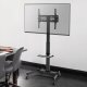 Techly Stojak mobilny do TV 32-55cali, 35kg, półka AV 6