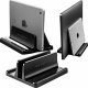 Alogy Stojak pionowy na laptopa telefon tablet 3w1 organizer uchwyt podstawka regulowana na biurko Alogy czarny 14