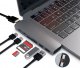 Adapter USB Co2 Adapter Do Komputera Co2, Hub 7W1 Do Apple, Do Macbook Pro / Air Retina, Space Gray 3