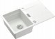 Zlewozmywak Owen OWEN 111 GraniteQ zlewozmywak z syfonem Push 2 Open 1-komorowy z/o (760x500x215; kom. 330x430) snow white / elementy stalowe 1