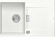 Zlewozmywak Owen OWEN 111 GraniteQ zlewozmywak z syfonem Push 2 Open 1-komorowy z/o (760x500x215; kom. 330x430) snow white / elementy stalowe 2