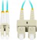 Lanberg Patchcord światłowodowy Lanberg MM LC/UPC-SC/UPC DUPLEX 3.0MM OM3 50/125 LSZH 1m aqua 3