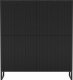 Meble Lindner Komoda RTV Glamour Czarny MAT 112 cm Szafka RTV Nowoczesna Czarna Rama Loft Ryflowane fronty 1