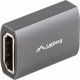 Adapter AV Lanberg Adapter Lanberg HDMI(F)->HDMI(F) 8K beczka srebrna aluminium 1