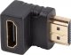 Adapter AV Lanberg Adapter Lanberg HDMI(M) -> HDMI(F) 4K kątowy dół czarny 1
