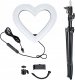 Lampa pierścieniowa OEM Lampa LED Ring / Heart Stream RGB pierścieniowa 10 cali FULL COLOR z uchwytem na telefon + statyw JM26-10 8