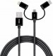 Kabel USB Yenkee USB-A - USB-C + microUSB + Lightning 1 m Czarny (YCU 400BK) 1
