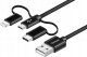 Kabel USB Yenkee USB-A - USB-C + microUSB + Lightning 1 m Czarny (YCU 400BK) 3