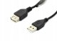 Kabel USB Accura USB-A - USB-A 3.0m M/F czarny 1