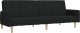 vidaXL Rozkładana kanapa 2-osobowa, czarna, tapicerowana tkaniną 2
