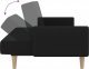 vidaXL Rozkładana kanapa 2-osobowa, czarna, tapicerowana tkaniną 6
