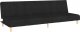 vidaXL Rozkładana kanapa 2-osobowa, czarna, tapicerowana tkaniną 2