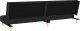 vidaXL Rozkładana kanapa 2-osobowa, czarna, tapicerowana tkaniną 7