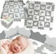 Happy Kiddo Mata piankowa kojec podłogowa puzzle piankowe edukacyjna 162x162 cm duża 1