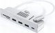 HUB USB Satechi Satechi USB-C Clamp Hub for 24" iMac - Hub do iMac M1 2021 24" oraz 27" Studio Display 2022 USB-C (USB-C, 3x USB-A, czytnik kart micro/SD) (silver) 2