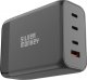 Ładowarka Silver Monkey Ładowarka GaN Silver Monkey SMA155 200W 3xUSB-C PD USB-A QC 3.0 z odłączanym kablem zasilającym - czarna 1