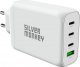 Ładowarka Silver Monkey Ładowarka sieciowa Silver Monkey GaN 130W 3x USB-C PD 1x USB-A 3.0 QC - biała 1