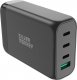 Ładowarka Silver Monkey Ładowarka GaN Silver Monkey SMA151 130W 3xUSB-C PD USB-A QC 3.0 z odłączanym kablem zasilającym - czarna 1