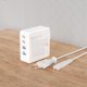 Ładowarka Dudao Szybka ładowarka sieciowa GaN 100W 2 x USB-C / 2 x USB Dudao A100EU - biała 2