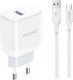 Ładowarka Dudao Ładowarka Dudao A20EU sieciowa USB-A 18W - biała + kabel USB-A - USB-C 1