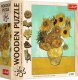 Trefl Puzzle drewniane 200 elementów Słoneczniki Vincent van Gogh 1