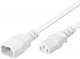 PremiumCord PREMIUMCORD Prodlužovací kabel síť 230V, C13-C14, bílý 2m 2