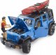 Bruder bruder Jeep Wrangler Rubicon Unlimited with kayak and figure, model vehicle 1